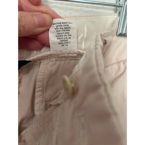 J.Crew Women’s Chino Shorts Pink Raw Hem Broken In Boyfriend Cotton Size 00 - Picture 7 of 11